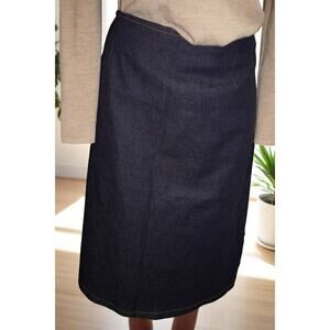Vintage Dark Wash Denim Skirt – Topic USA – Size S (13” W x 24.5” L)